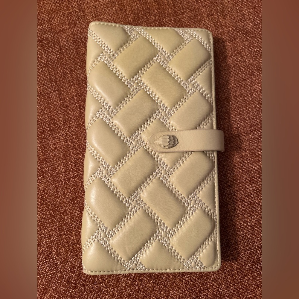 Kurt Geiger London Cream Leather Wallet